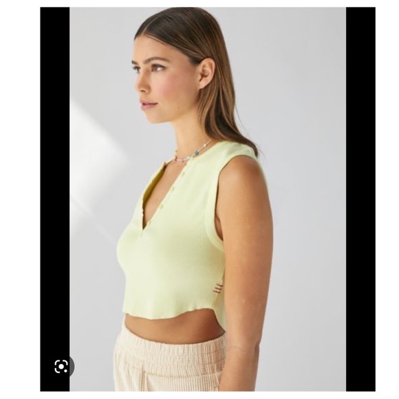 Urban outfitters Bdg willow henly tank top lime white NWT - Picture 4 of 9